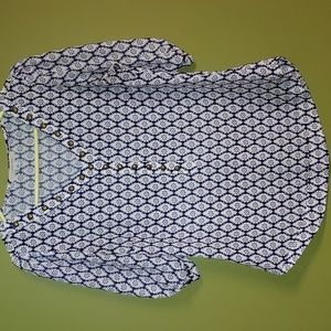 41 Hawthorn Small Red White Blue Floral Embellished Top